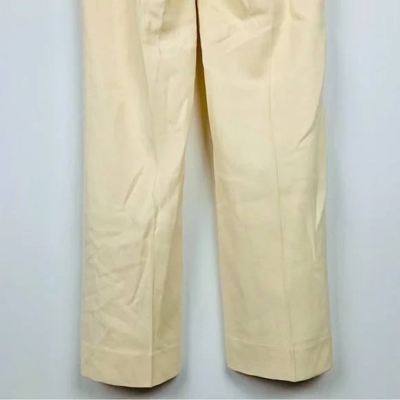 $365 Carlisle New York Creme Beige 100% Wool Luxury Dress Pants Women's Size 6 - Picture 7 of 13